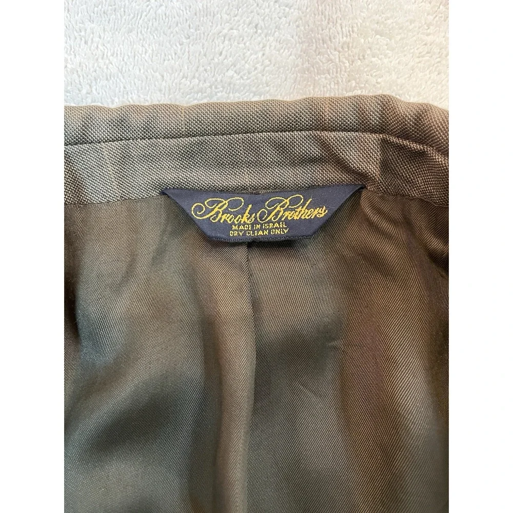 Brooks Brothers Pure New Wool Sport Coat‎ Windowpane Men's 41R Suit Blazer